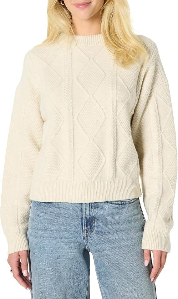 Cream Cable Knit Sweater imagen 4